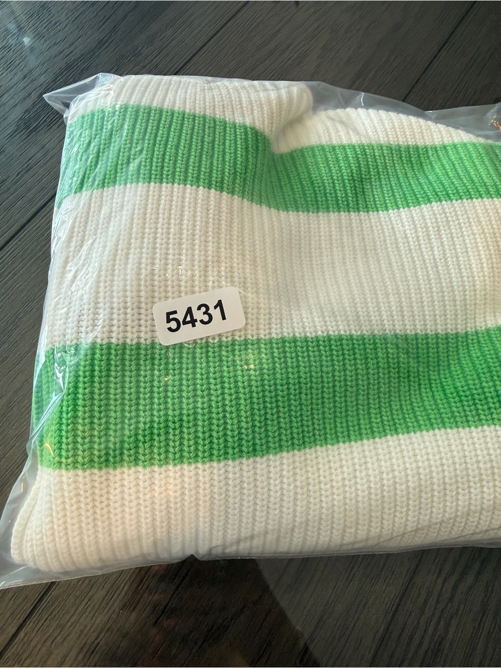 Aerie Green & White Striped Quarter Zip Cotton Sweater Size Small 55431 - Picture 11 of 11